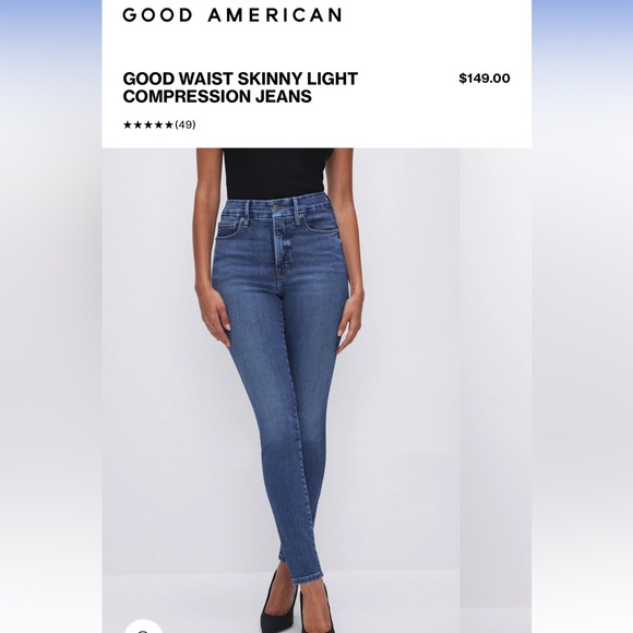 Like New: Good American Good Waist 28/6 Jeans (Retail $149) - Picture 6 of 6